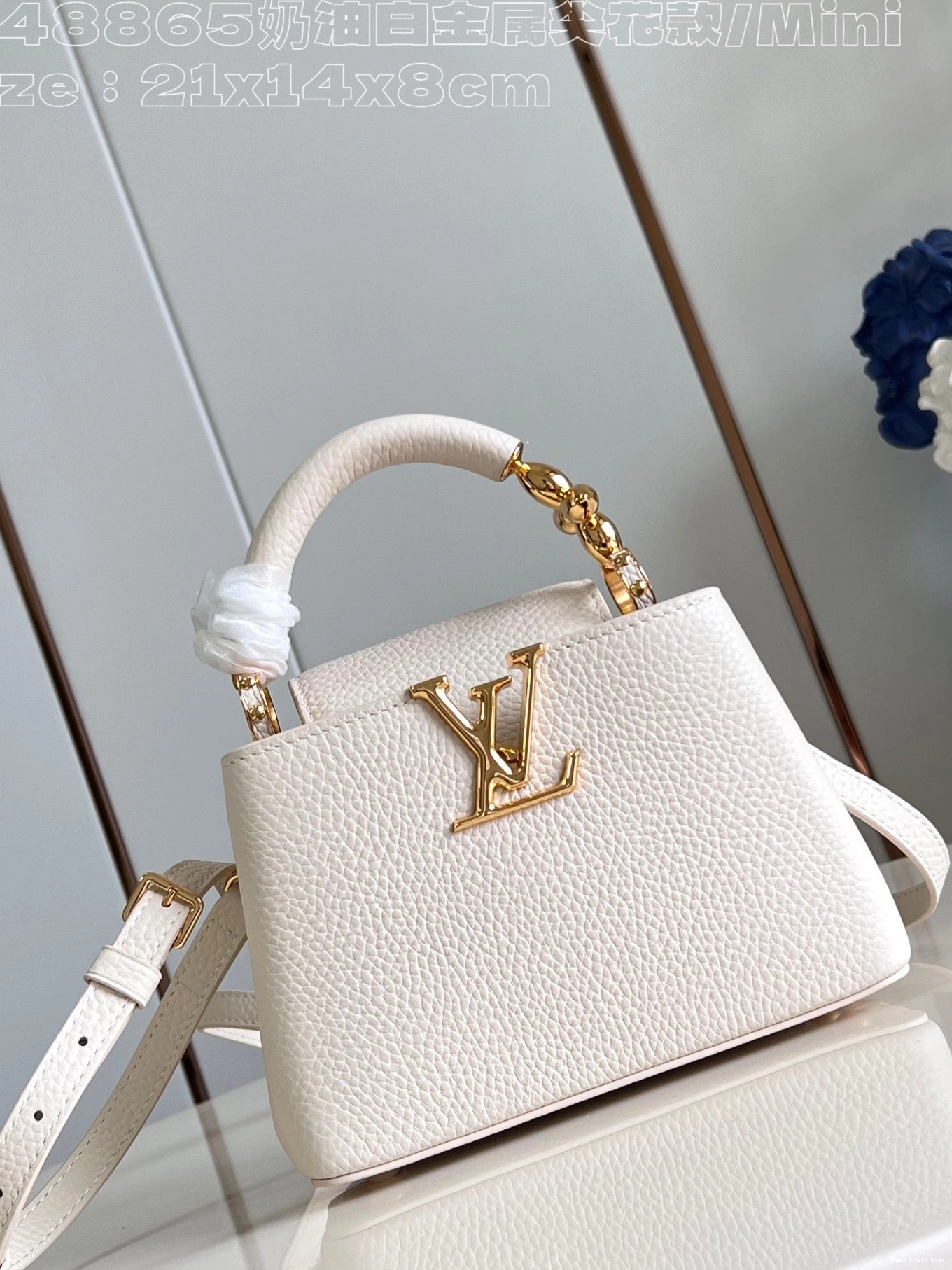 Fake Louis Bags CAPUCINES MINI-21*14*8CM VUITTON LOUIS 0708